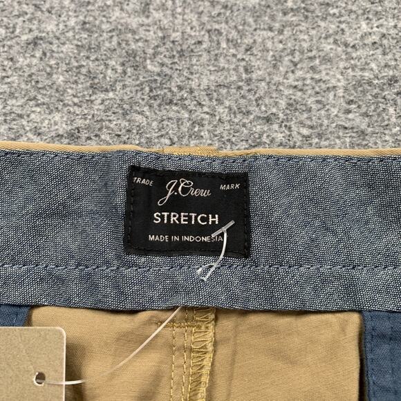 J Crew Shorts Mens 34 Scone Cotton Stretch Chino 10.5 in Flat Front Casual Golf - Picture 6 of 13